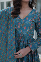 Adorable Cotton V Neck Ethnic Suit Set