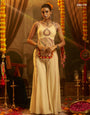 Cream Georgette Top Plazzo Set | Tulip Designer