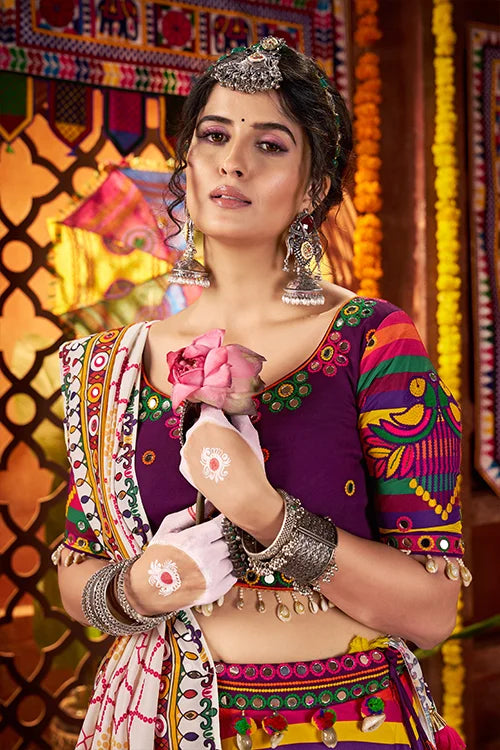 Colorful Mirror Work Chaniya Choli Set for Navratri Special