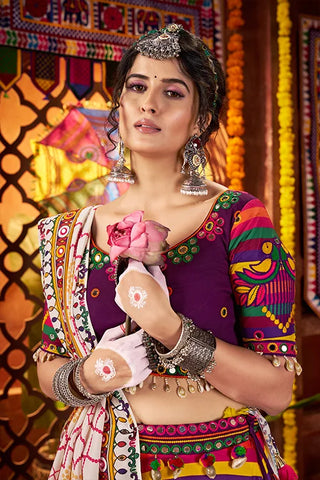 Colorful Mirror Work Chaniya Choli Set for Navratri Special