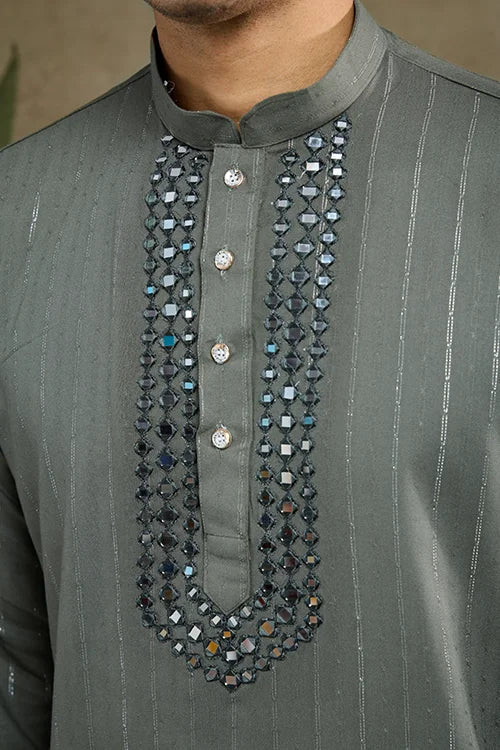 Elegant & Beautiful Rust Green Kurta with Dupatta – Stylish Look