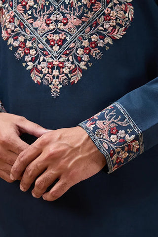 Elegant Teal Blue Kurta with Dupatta for Mens Wear