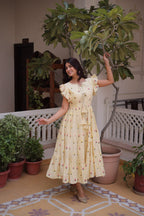 Premium Designer Cotton Embroidered Flared Kurti for Women
