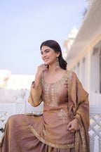 Designer Fendi Crush Kurti Sharara Set with Elegant Dupatta