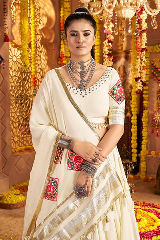 White Traditional Navratri Chaniya Choli Collection