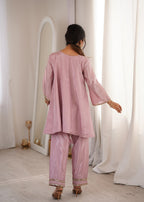 Trendy Ethnic Kurti Pant Set with Real Mirror c & Batwa
