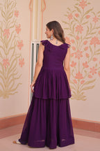 Premium Faux Blooming With Beads Embroidered work Gown