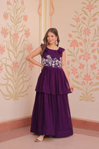 Premium Faux Blooming With Beads Embroidered work Gown