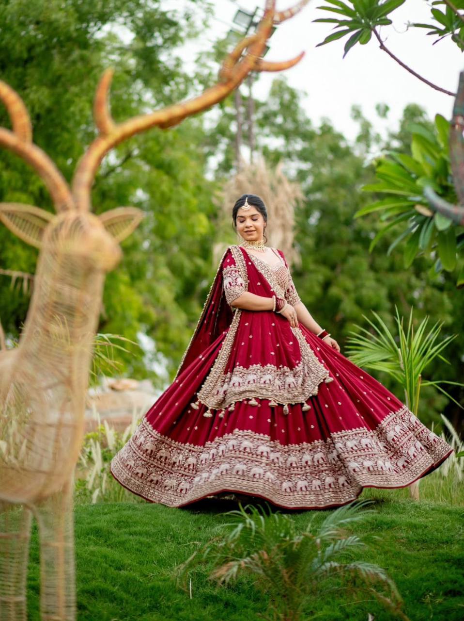 Heavy Faux Georgette Heavy Embroidery Thread & Sequence Work Ready to Wear Lehenga Choli Set