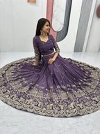 Premium Faux Georgette Ready to Wear Lehenga Choli With Heavy Embroidery Sequence Work
