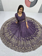 Premium Faux Georgette Ready to Wear Lehenga Choli With Heavy Embroidery Sequence Work
