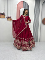 Premium Faux Georgette Ready to Wear Lehenga Choli With Heavy Embroidery Sequence Work

