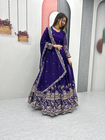 Premium Faux Georgette Ready to Wear Lehenga Choli With Heavy Embroidery Sequence Work
