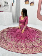 Premium Faux Georgette Ready to Wear Lehenga Choli With Heavy Embroidery Sequence Work
