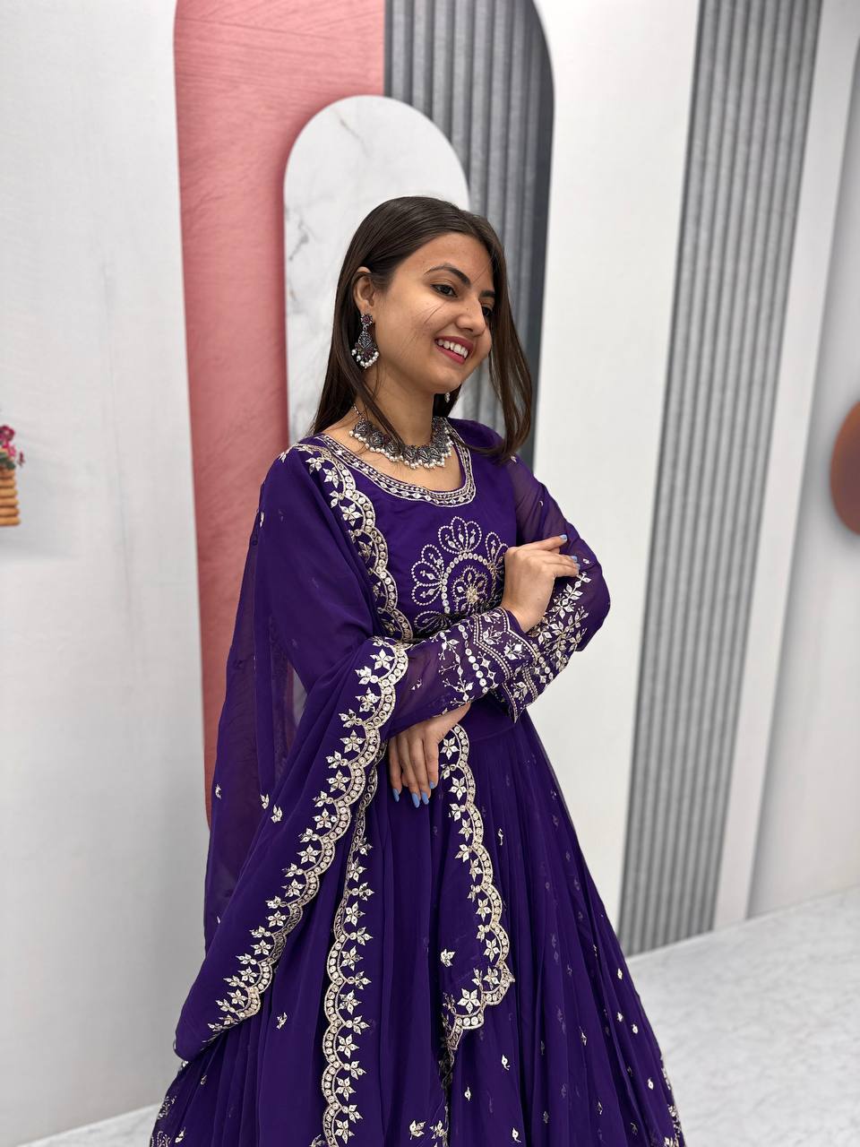 Beautiful Faux Georgette Ready to Wear Lehenga Choli
