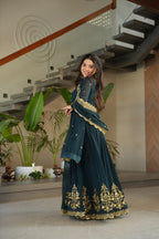 
Luxury Faux Blooming Georgette with Zari Thread & Sequins Embroidery Gown Set
