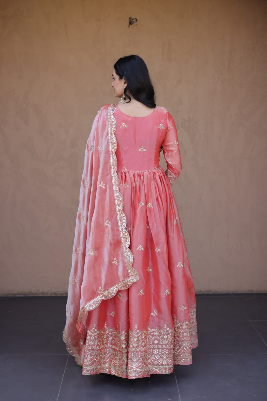 Wedding Special Fendi Silk Heavy Sequins Work Gown Collection
