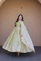 Wedding Special Fendi Silk Heavy Sequins Work Gown Collection
