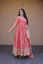 Wedding Special Fendi Silk Heavy Sequins Work Gown Collection
