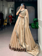 Wedding Special Fendi Silk Lehenga Choli with Embroidered Banglory Silk Blouse
