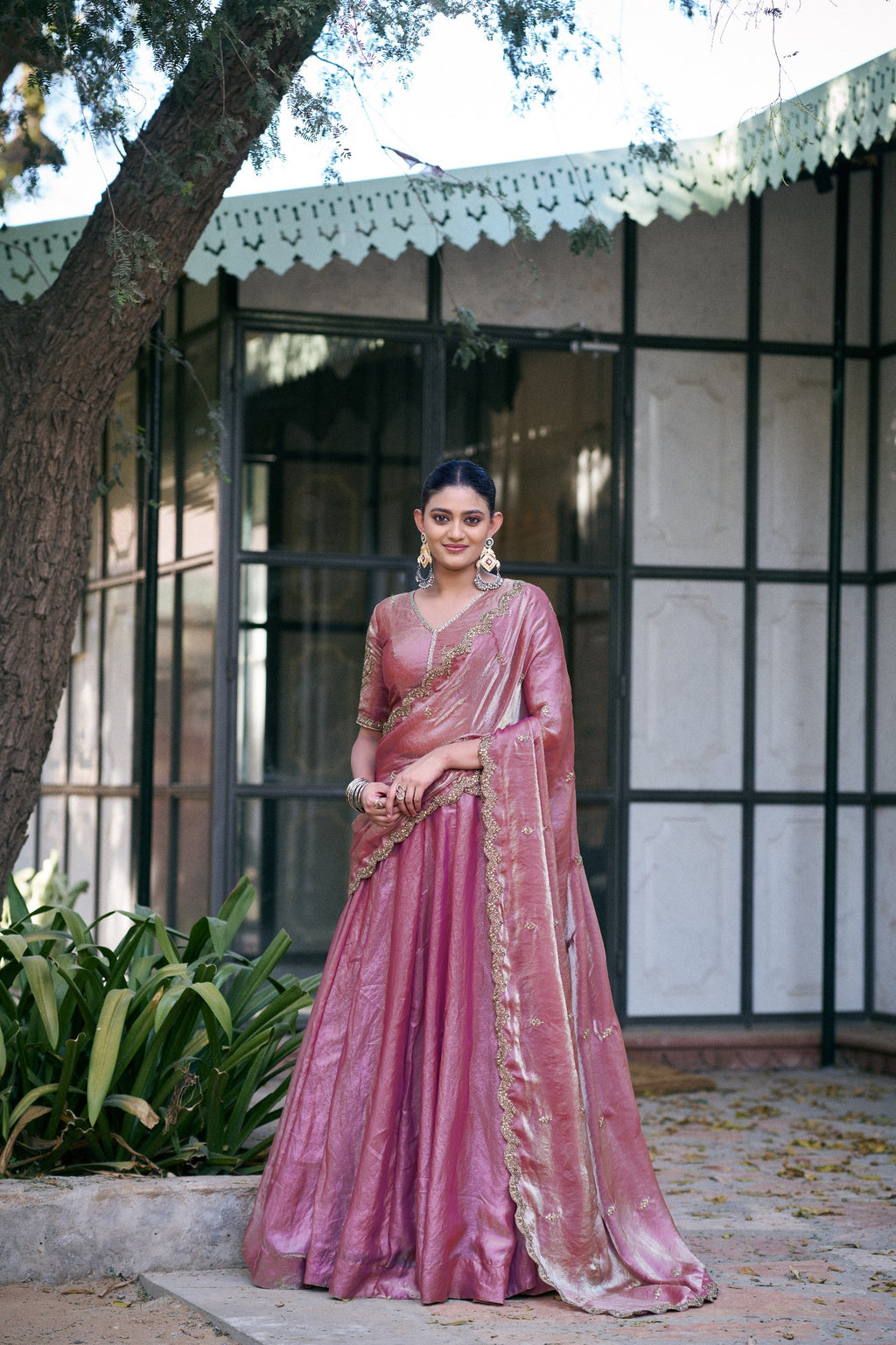 Festive Wear Fendi Thread Embroidered Lehenga Set for Women
