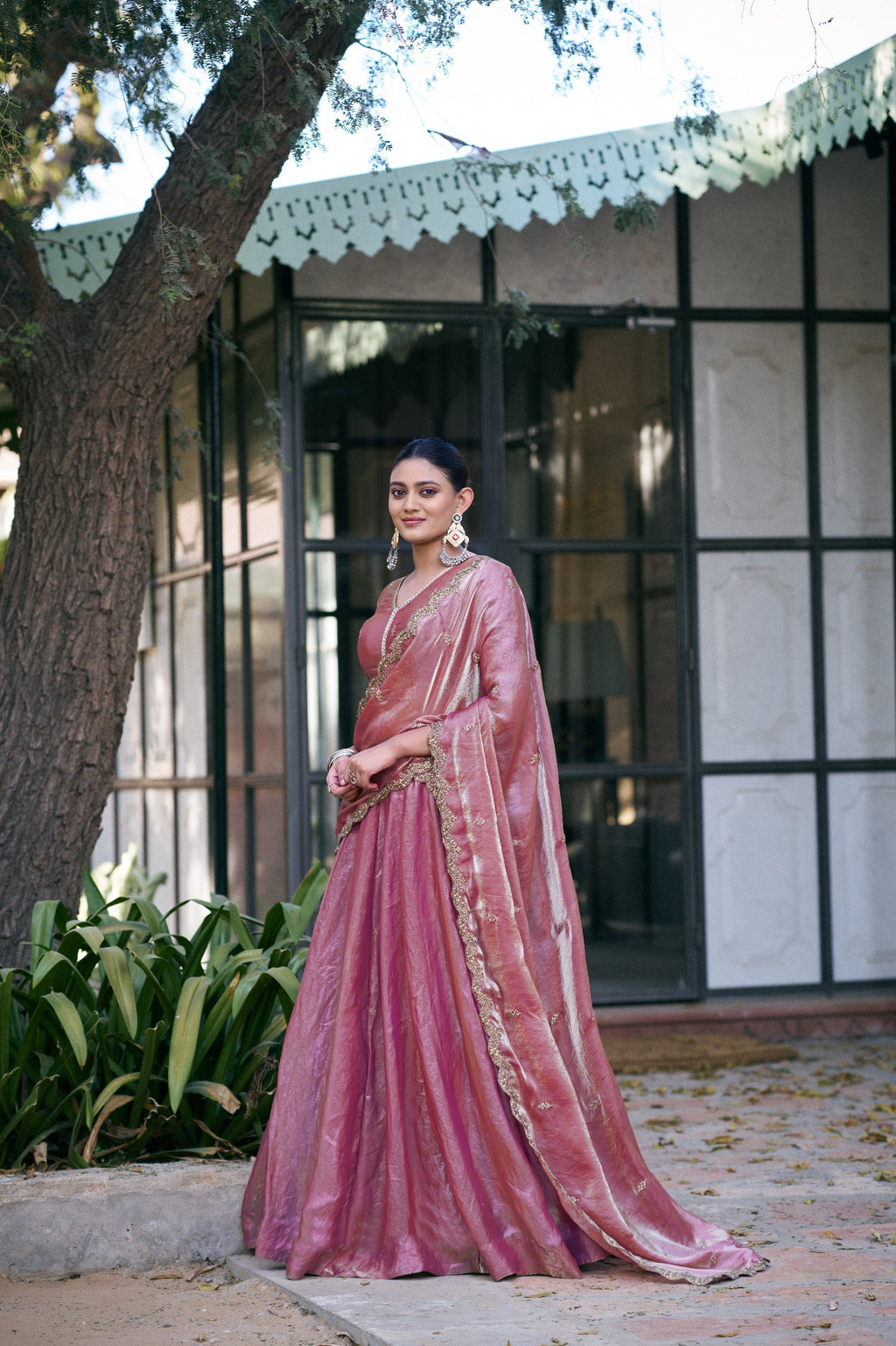 Festive Wear Fendi Thread Embroidered Lehenga Set for Women
