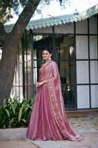 Festive Wear Fendi Thread Embroidered Lehenga Set for Women
