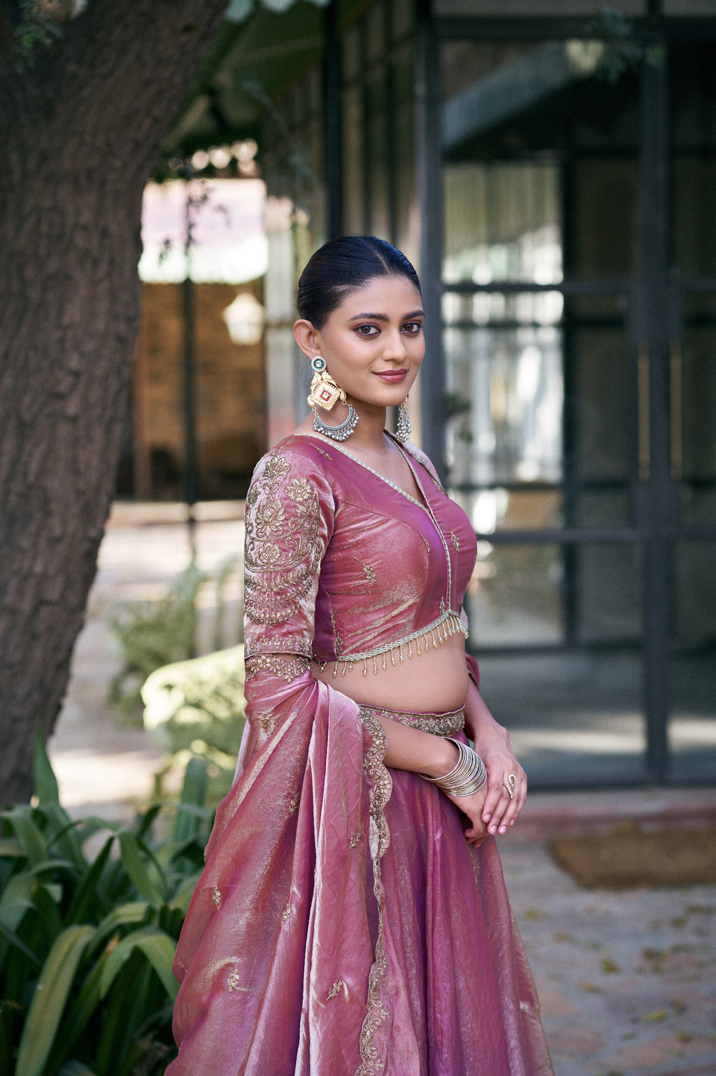 Festive Wear Fendi Thread Embroidered Lehenga Set for Women
