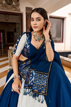 Festive Printed Mirror Lehenga Set | Tulip Designer