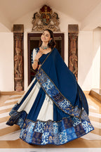 Festive Printed Mirror Lehenga Set | Tulip Designer