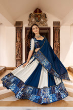 Festive Printed Mirror Lehenga Set | Tulip Designer