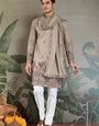 Premium Ivory Color Embroidered Kurta with Pajama Set for Men