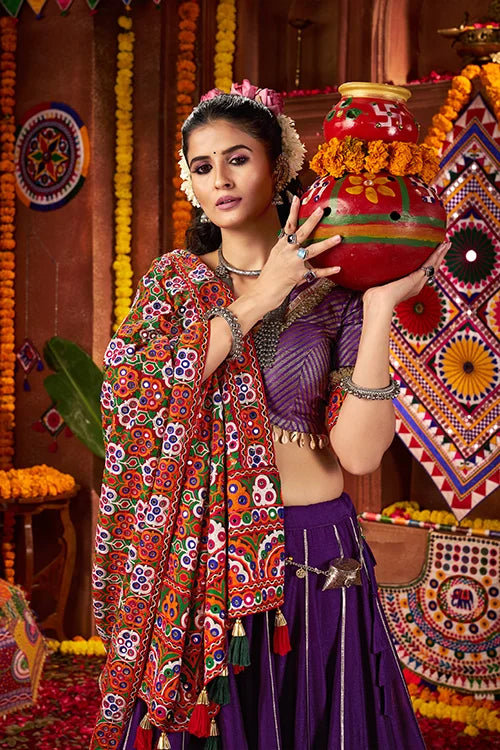 Classic Purple Latest Chaniya Choli for Navratri