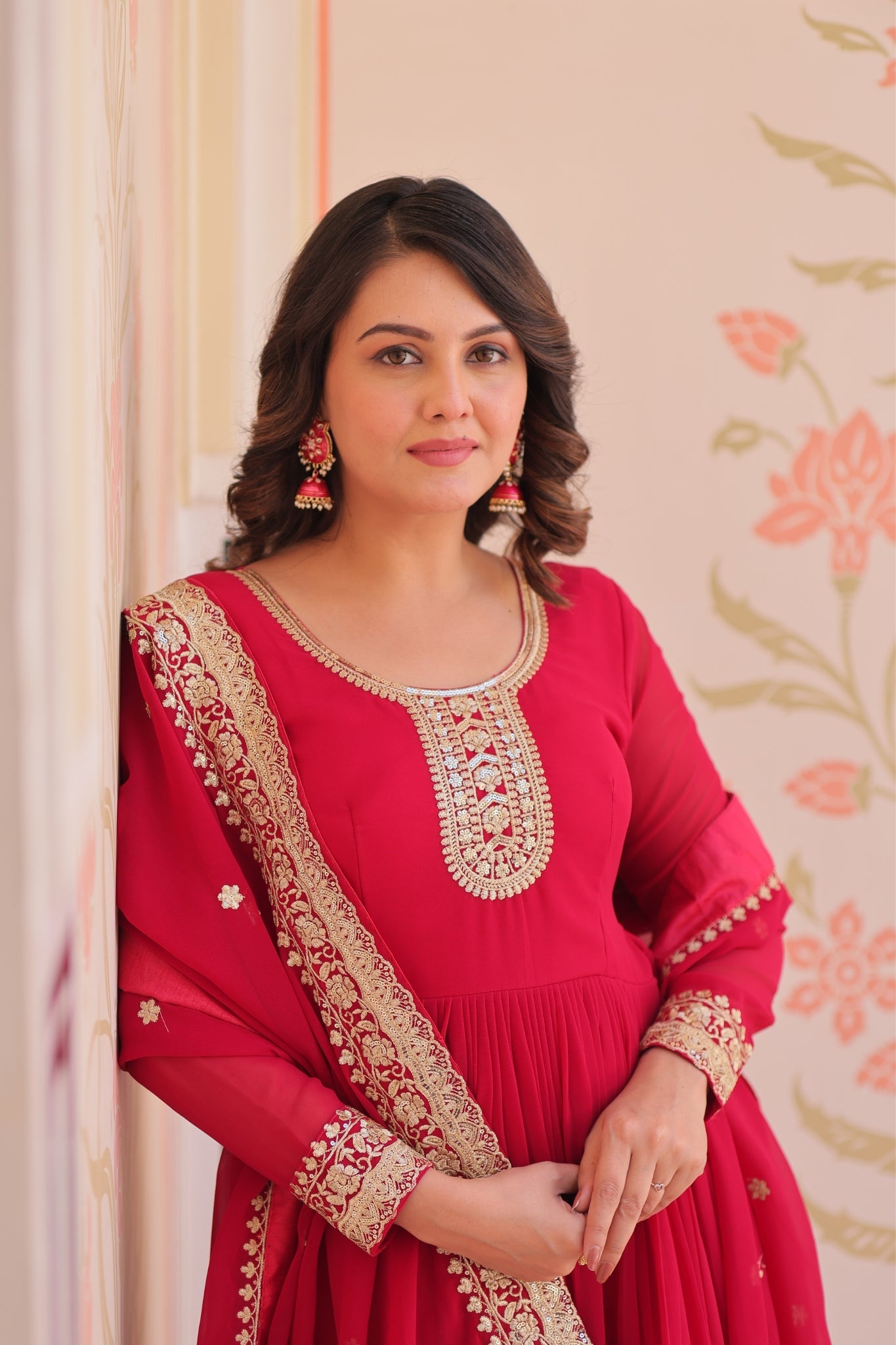 Stunning Designer Georgette Sequins Embroidered Beautiful Gown