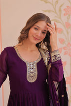 Stunning Designer Georgette Sequins Embroidered Beautiful Gown