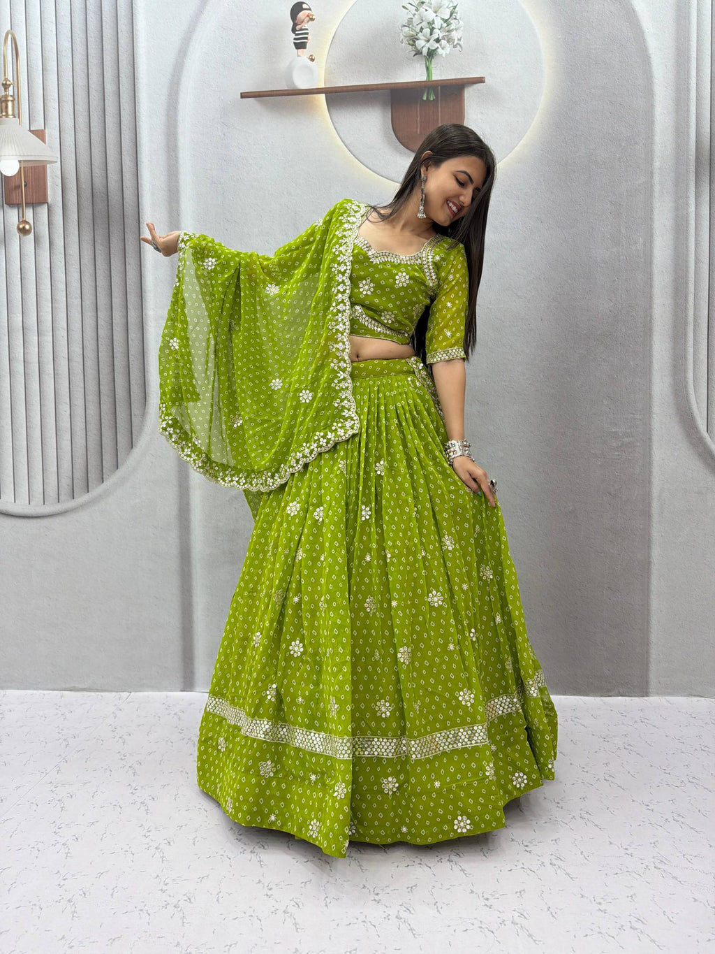 Garba Georgette Shivansh Work Lehenga Set | Tulip Designer

