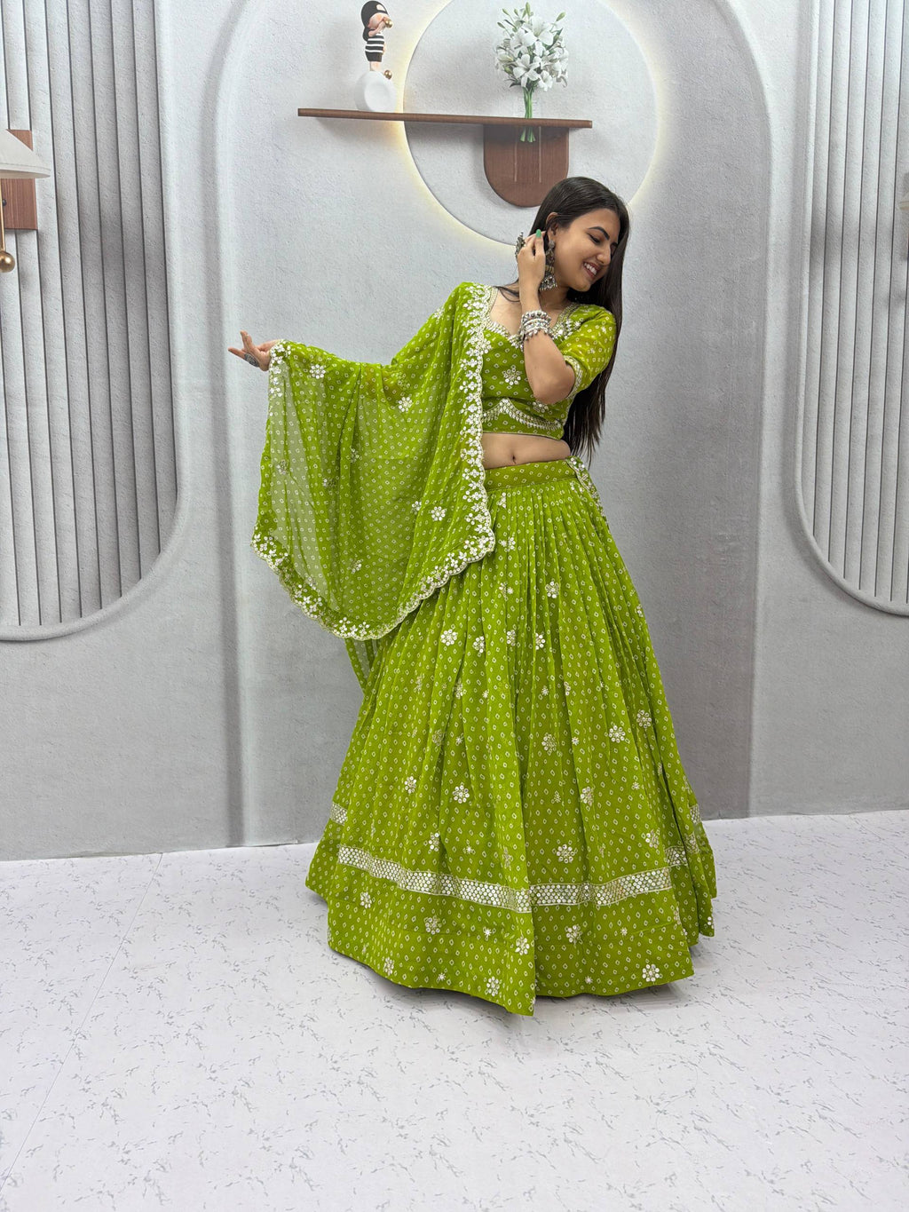 Garba Georgette Shivansh Work Lehenga Set | Tulip Designer
