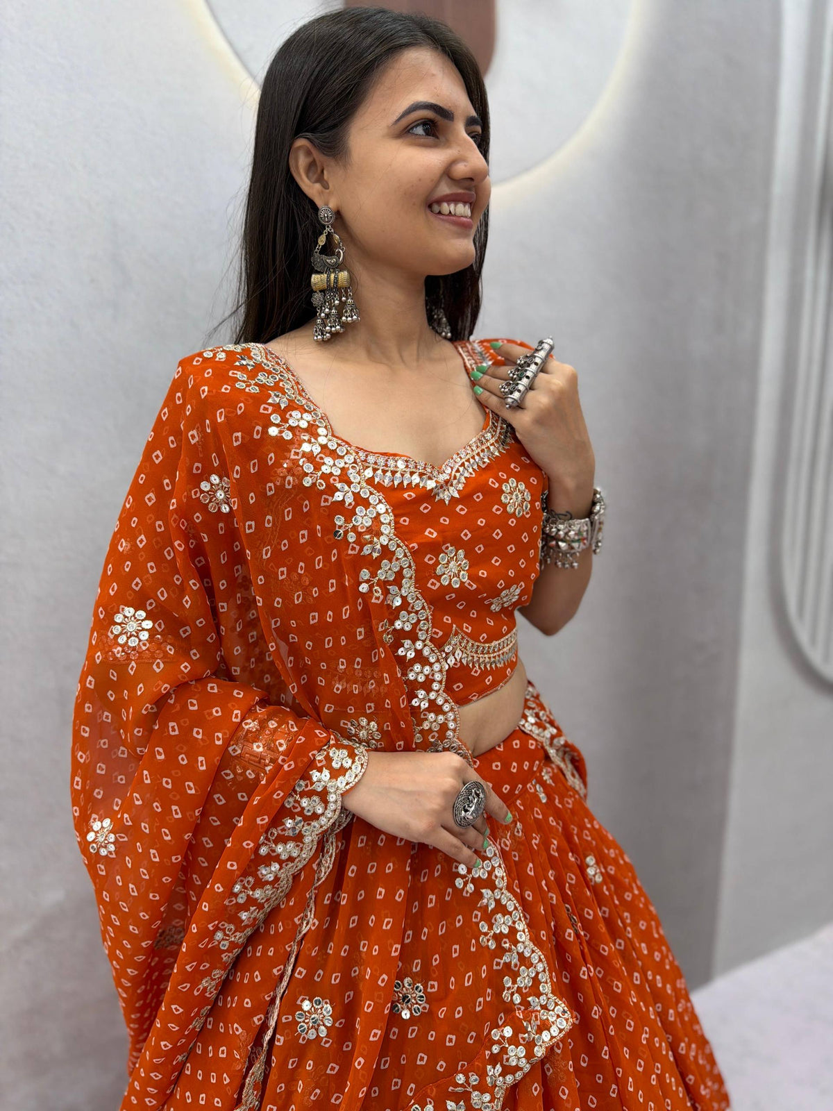 Garba Georgette Shivansh Work Lehenga Set | Tulip Designer

