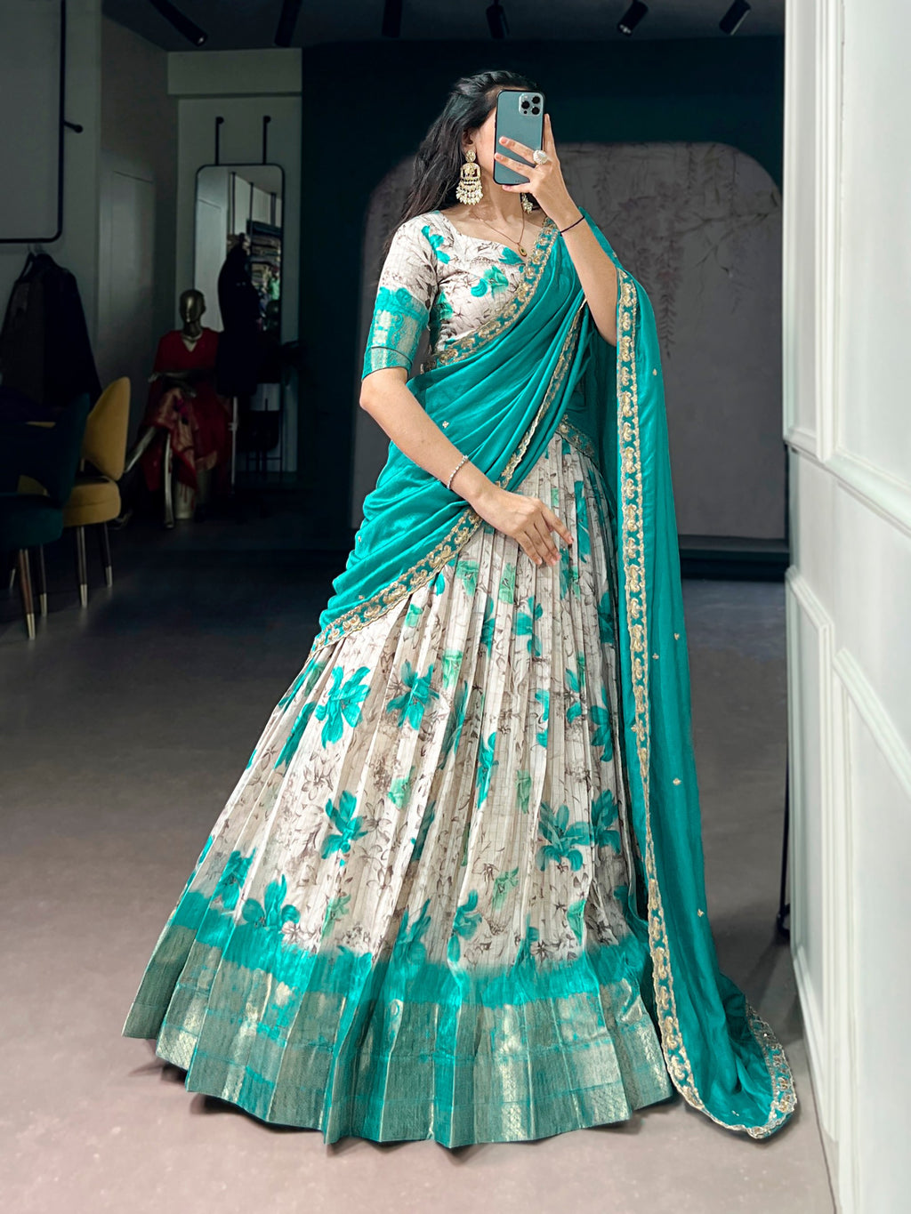 Festive Glam Dola Chex Zari Work Lehenga Choli Collection
