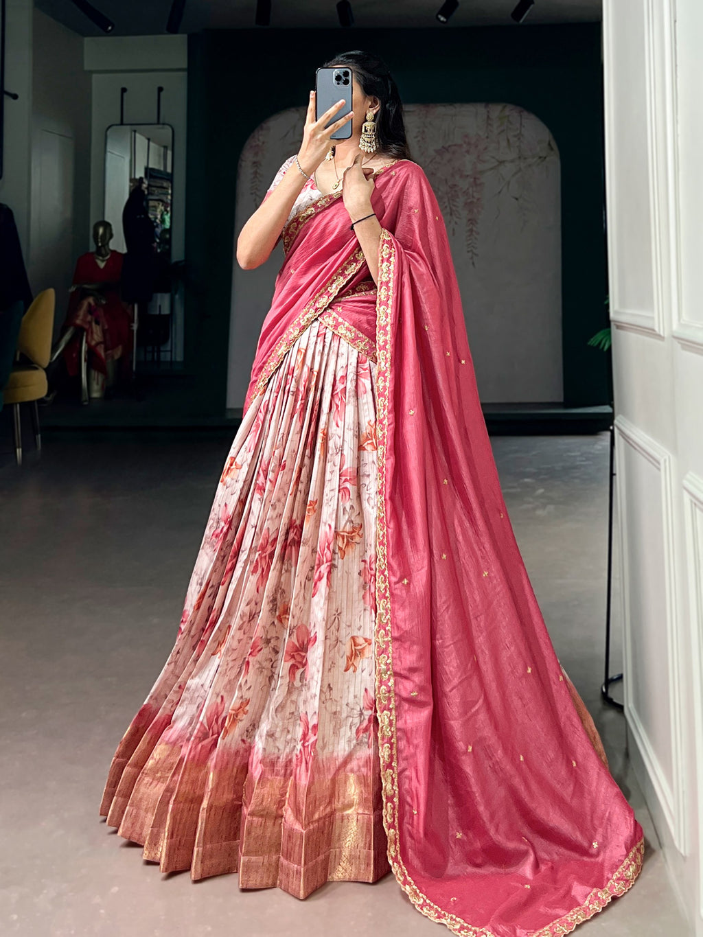 Festive Glam Dola Chex Zari Work Lehenga Choli Collection
