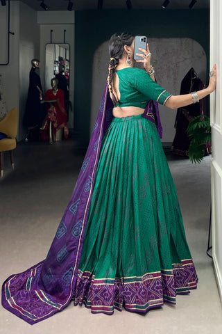 Glamorous Bandhej Print Lehenga Choli for Navratri And Weddings