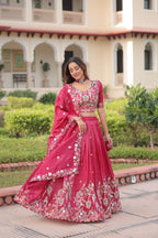 Wedding Special Gold Crush Lehenga Choli Set With Dupatta
