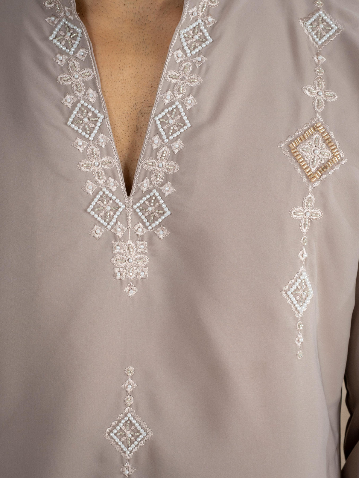 Gray Japanese Lachka Cutdana Kurta Set | Tulip Designer
