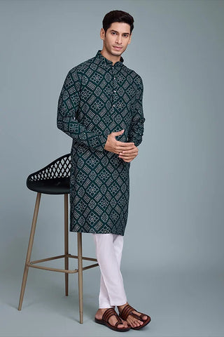 Designer Printed Men's Kurtas for Navratri Garba Festive Season