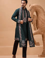 Perfect Green Festival Special Kurta with Dupatta for Mens