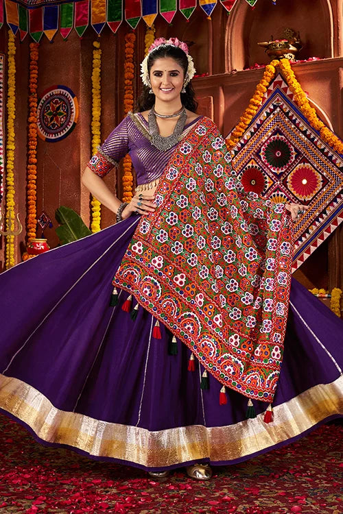 Classic Purple Latest Chaniya Choli for Navratri