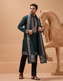 Perfect Green Festival Special Kurta with Dupatta for Mens