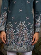 Wedding Special Elegant Festive Green Kurta for Men