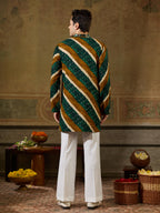 Green Rayon Real Mirror Kurta Set For Festive Wear
