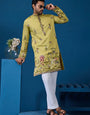 Haldi Special Yellow Outfit Kurta for Mens Wear Collection